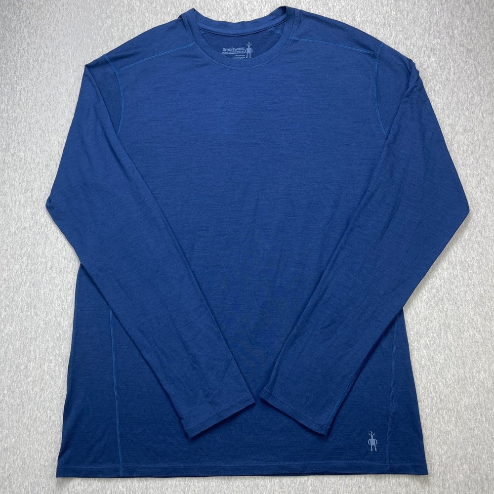 Smartwool Shirt Mens XL Merino 150 Plant-Based Dye Blue Long Sleeve EUC